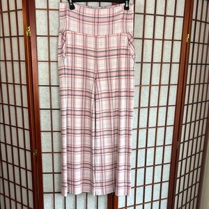 Cabi Play date Crop Plaid Women's Pants in Light Pink, M